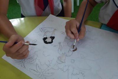 Liên đội Trường tiểu học Hành Tín Tây tham gia hội thi viết, vẽ “Hành trình Mùa Xuân Lên rừng, xuống biển”