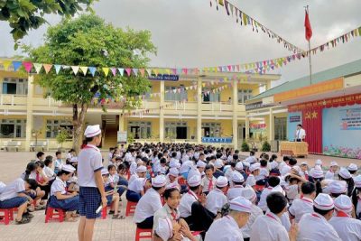 Liên đội trường TH Hành Tín Tây đã tổ chức hoạt động lấy ý kiến của trẻ em trong nhà trường